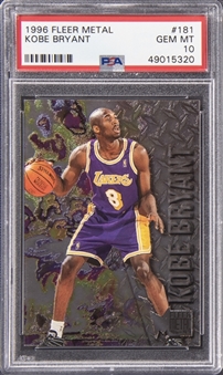 1996-97 Fleer Metal #181 Kobe Bryant Rookie Card - PSA GEM MT 10